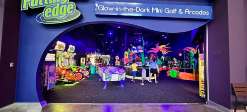 Glow-in-the-dark mini golf and arcade